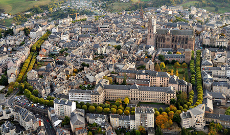 Vue aérienne de Rodez